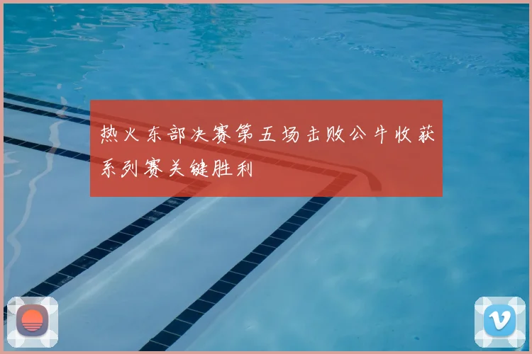 热火东部决赛第五场击败公牛收获系列赛关键胜利