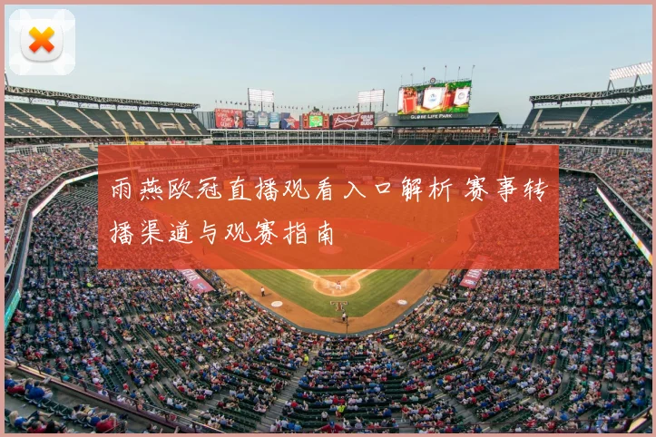 雨燕欧冠直播观看入口解析 赛事转播渠道与观赛指南